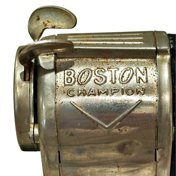 Vintage Boston Champion Pencil Sharpener Desktop Pinch Feed Hand Crank MCM - Picture 2 of 15